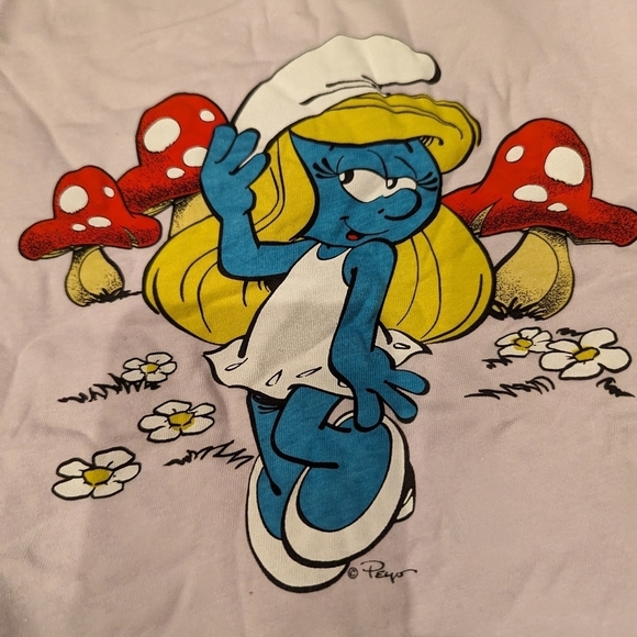 Torrid Smurfette Classic Fit Cotton Crew Seam Tee plus size 1x - Picture 9 of 11